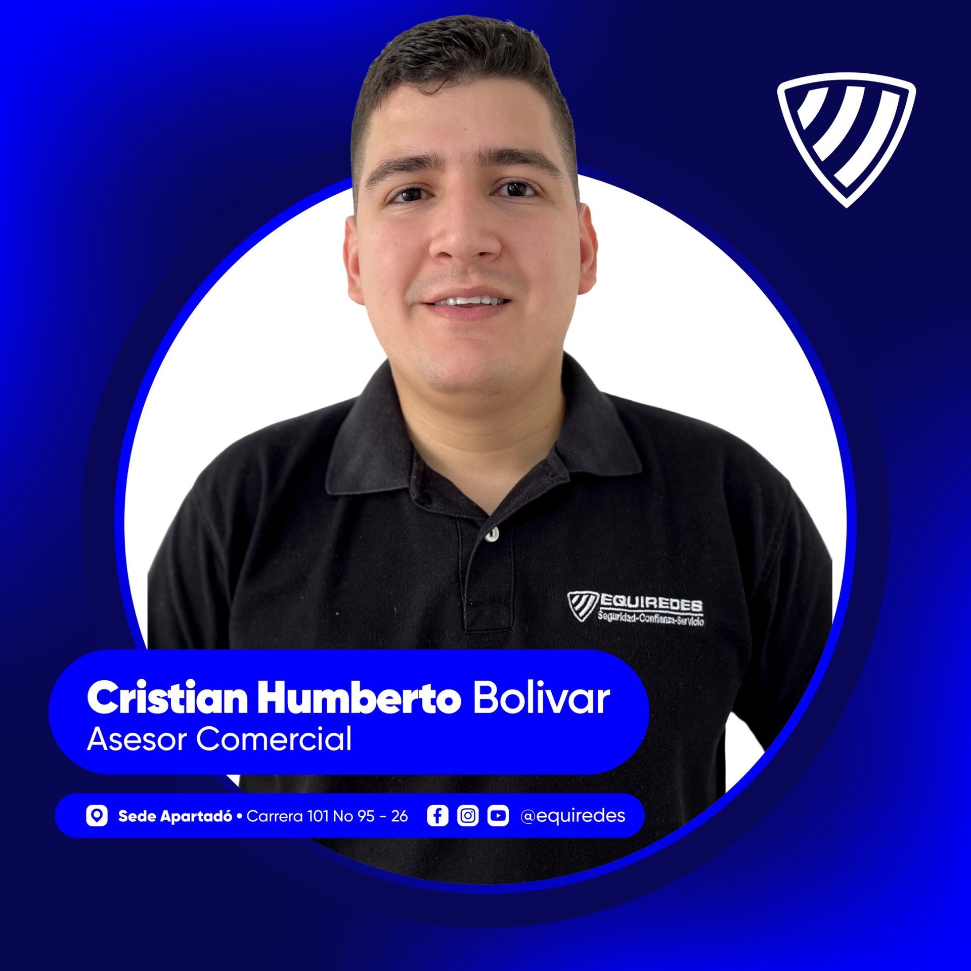 Cristian Humberto Bolivar · tarjeta oficial de Equiredes