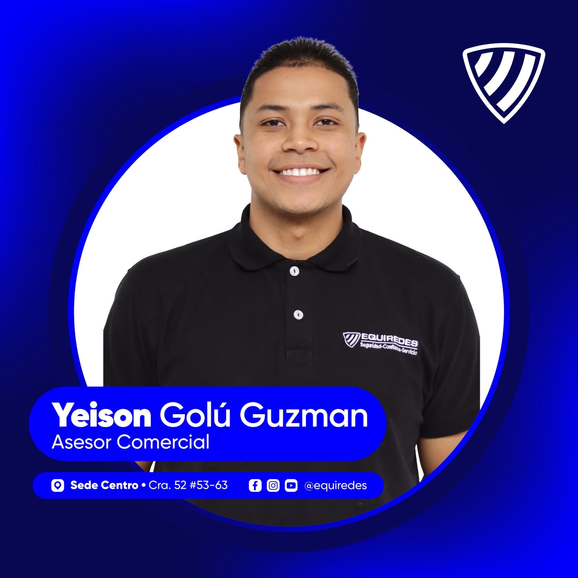 Yeison Golú Guzman · tarjeta oficial de Equiredes