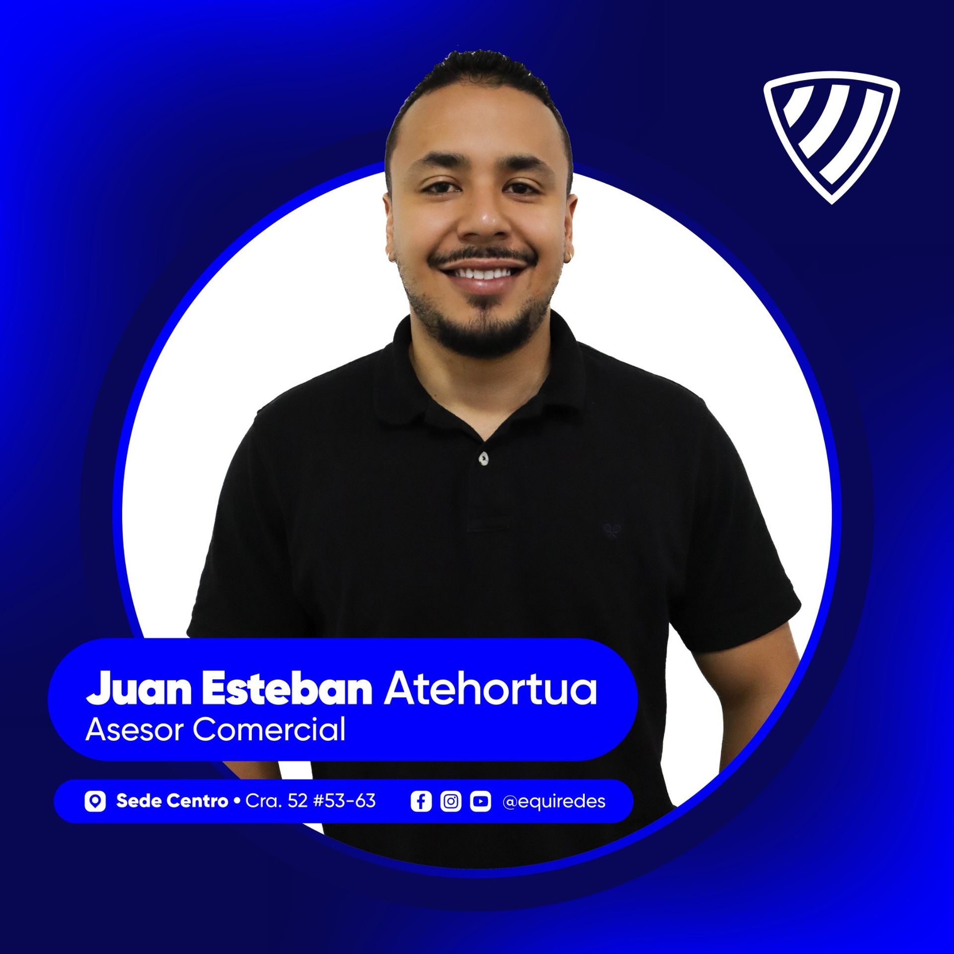 Juan Esteban Atehortua · tarjeta oficial de Equiredes