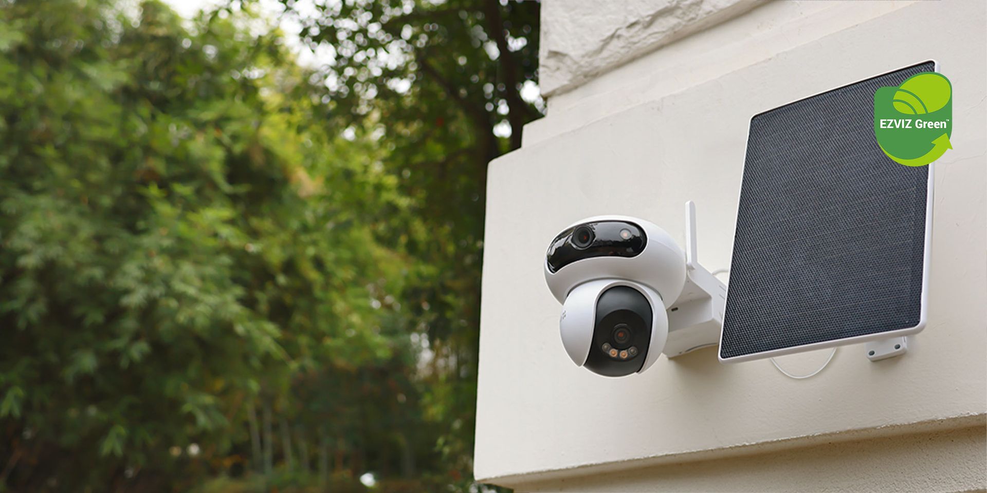 EZVIZ HB90 Dual Kit con panel solar, imagen oficial