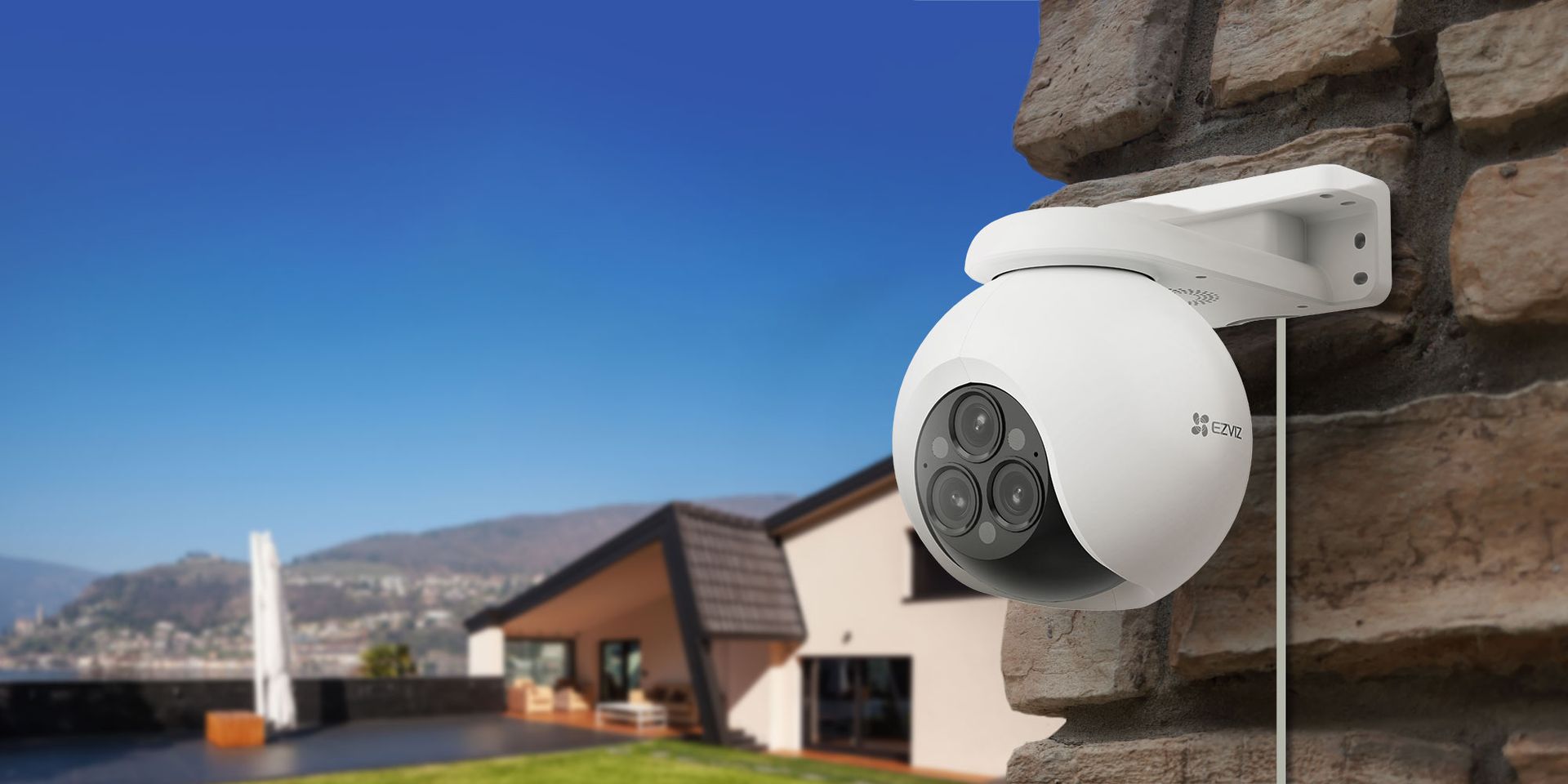Cámara EZVIZ H80f Multi de tres lentes, imagen oficial