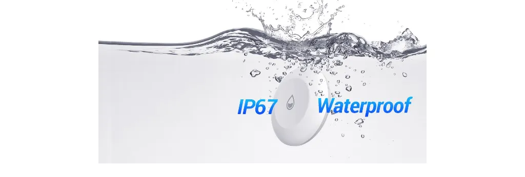Ilustración oficial de la protección IP67 del sensor EZVIZ T10C.
