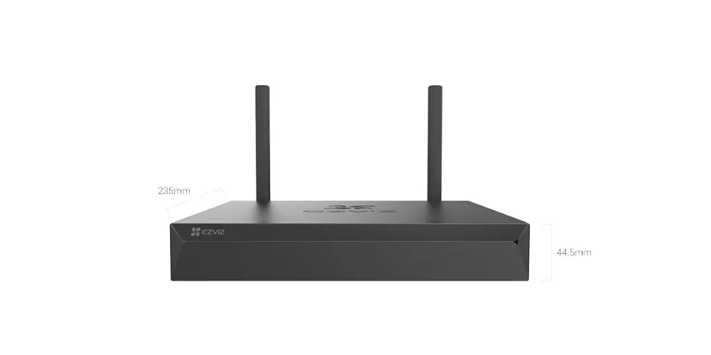 Grabador EZVIZ X5S: vista frontal y dimensiones oficiales