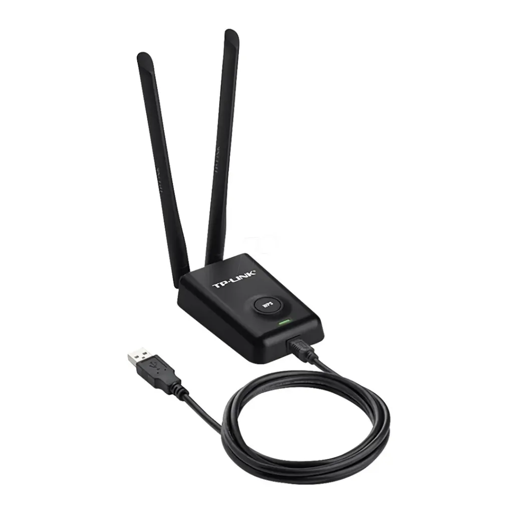 Adaptador de Red TPLINK USB de Alta Potencia 300Mbps, 2.4 GHz; 2 Antenas externas