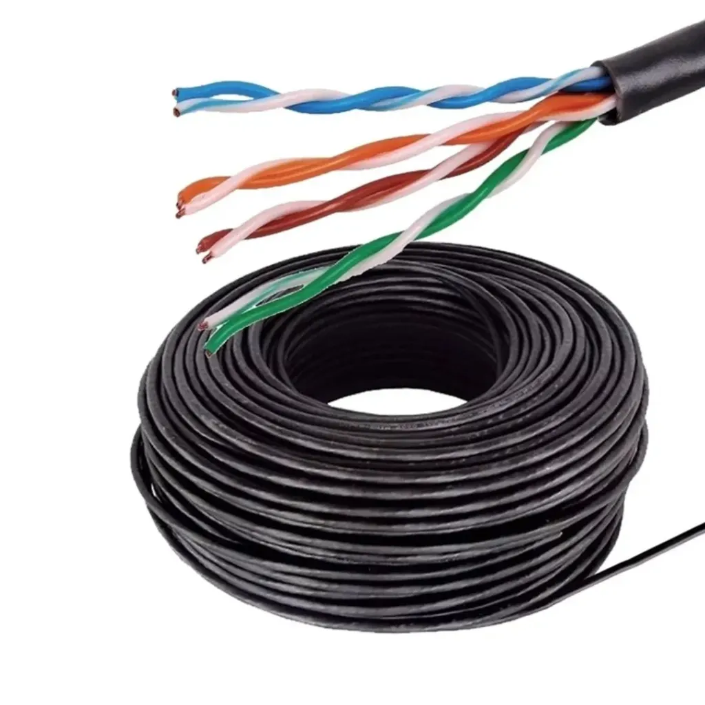 HIKVISION CABLE UTP CAT 5E  EXTERIOR NEGRO USO REDES Y CCTVCM 23AWG UL HIKVISION X 305 MTS  100% COBRE