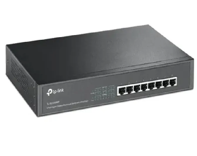 Switch TP-Link TL-SG1008MP, 8 puertos 10/100/1000Mbps RJ45 con PoE+ Rack.