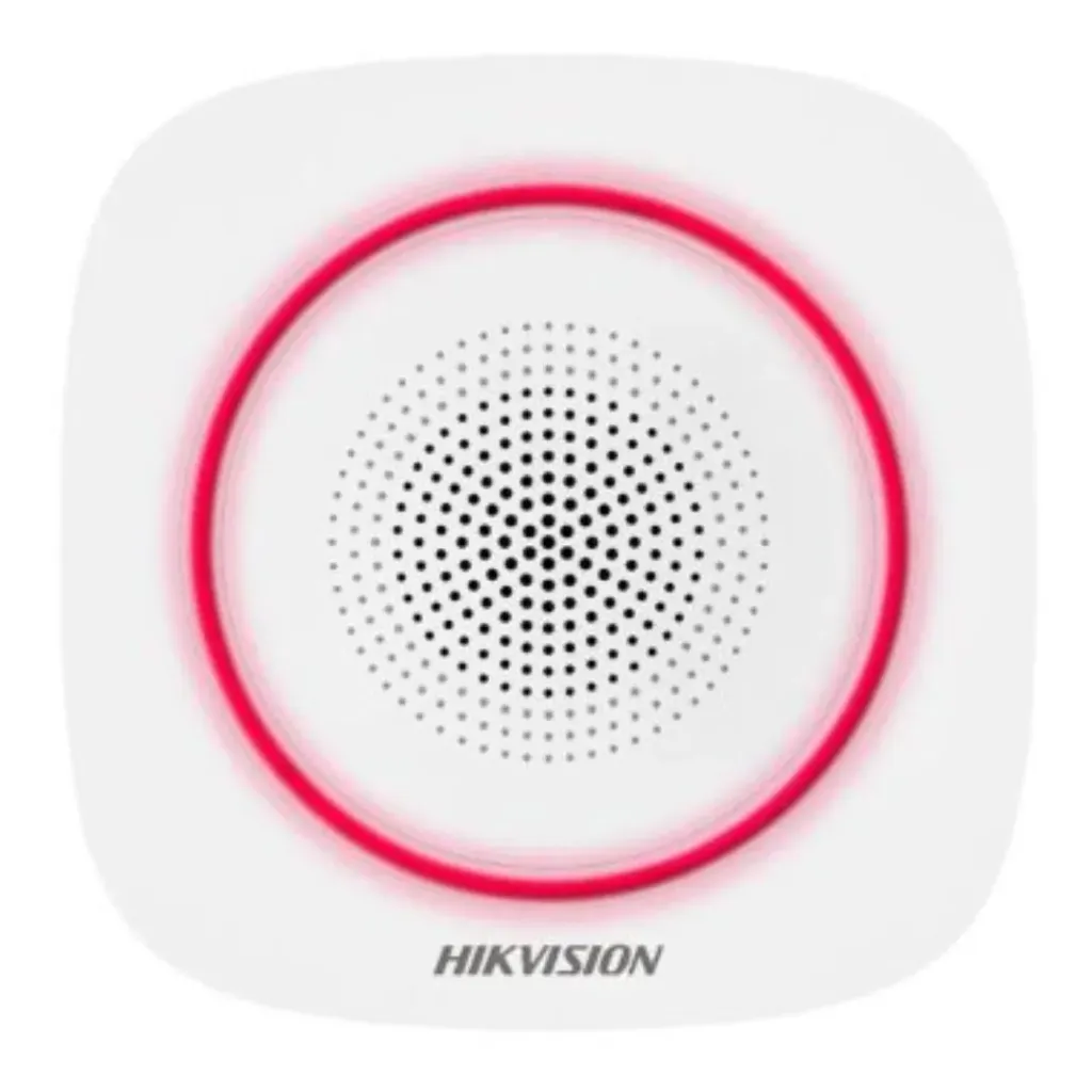 [DS-PS1-I-WB(O-STD)/Red] HIKVISION SIRENA INTERIOR INALAMBRICA 433MHZ 110DB CUERPO BLANCO LUZ ROJA ALARMA HIKVISION
2nda generacion