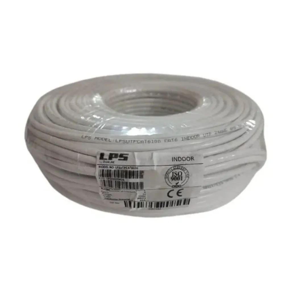 LPS Cable UTP LPSUTPCAT6, Cat6 Int Rollo 305Mts Aleación, Chaqueta Blanca Caja PullUp