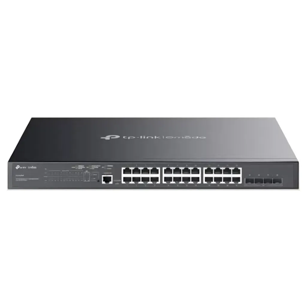 Switch TPLINK Administrable 24 Puertos Giga 24 Puertos POE L2 4 Ranuras SFP
