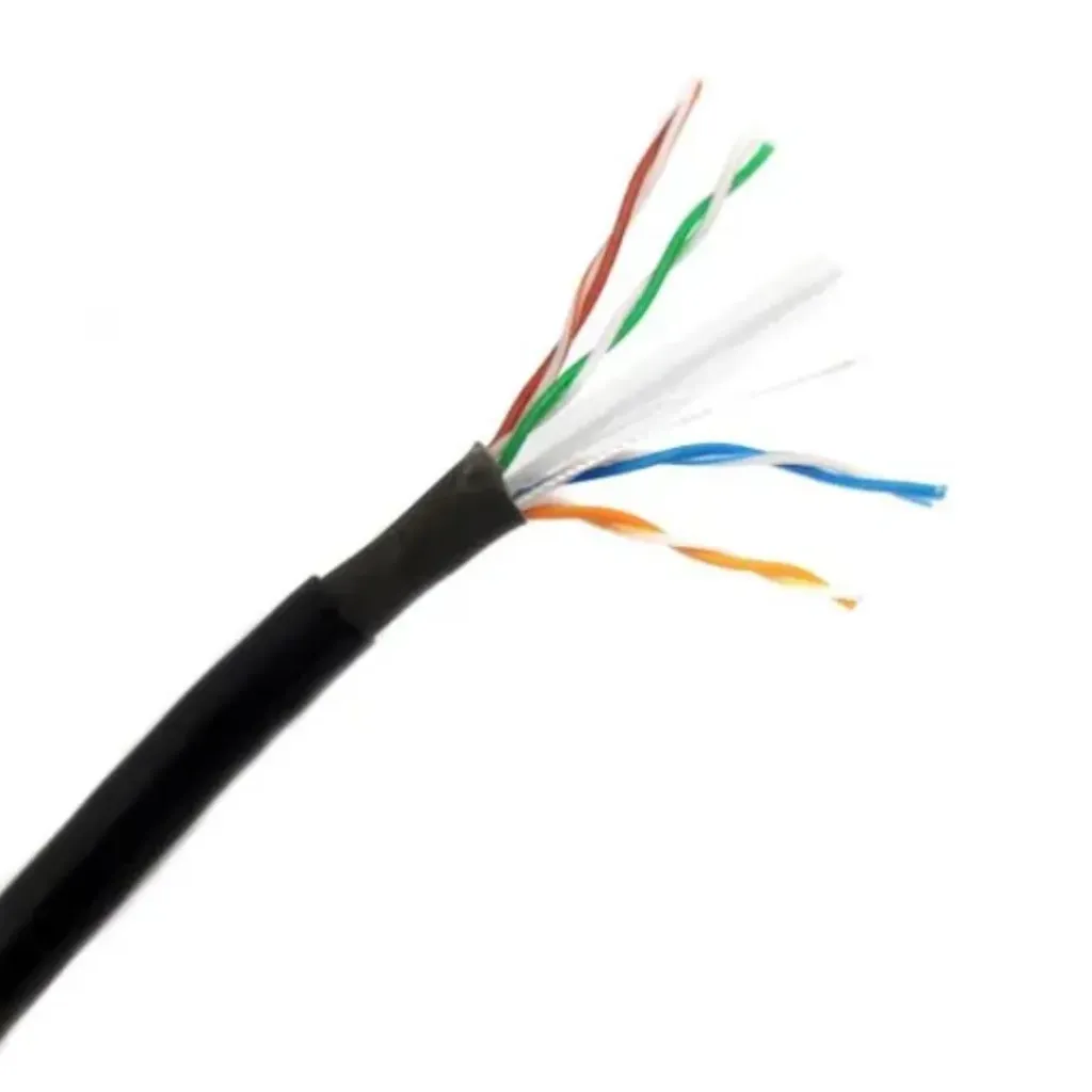 LPS Cable UTP LPSUTPCAT6EXT, Cat6 Ext Rollo 305Mts Aleación Doble Chaqueta Negra Carreta Madera