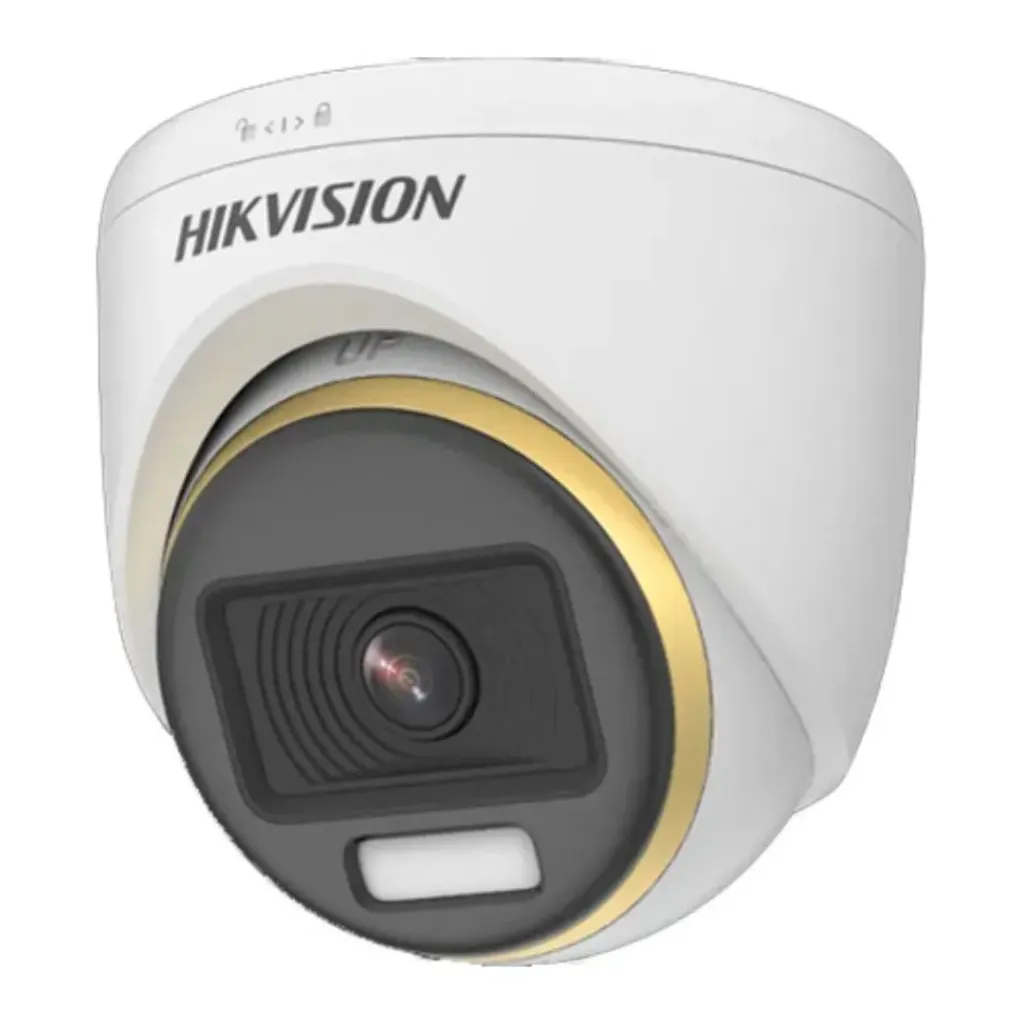 CAMARA TURBO 1080P TURRET F2.8mm 0.0005LUX F1.0 24/7 COLORVU LUZ BLANCA 20M 3D DNR 130dB WDR IP67 PLASTICA HIKVISION