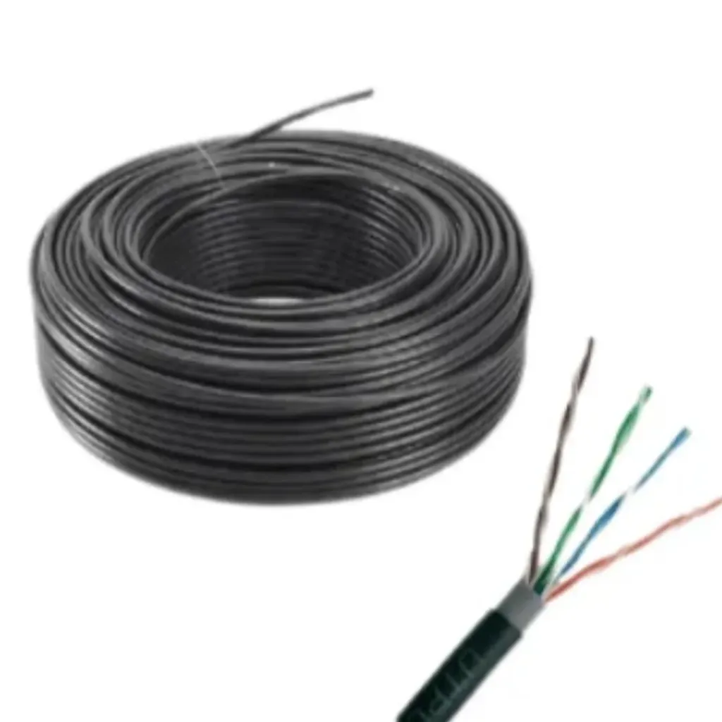 [LY-UTP5EAL-100EXT] CABLE UTP CAT 5E EXTERIOR ALEACION 100MTR CONDUCTOR 0.5mm