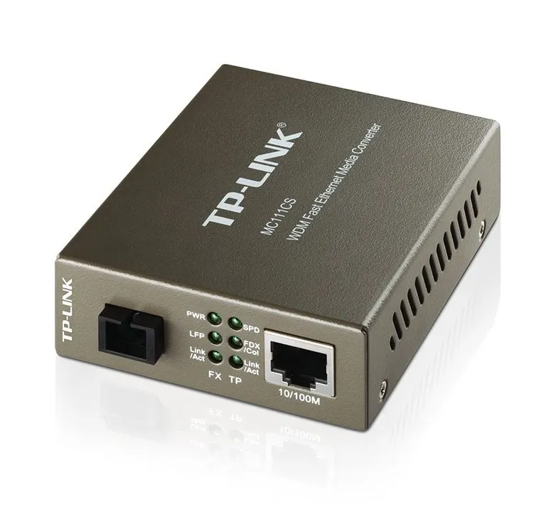 Convertidor de fibra SC monomodo de 10 / 100Mbps RJ45 a 100Mbps, Full-duplex, Tx: 1550nm, Rx: 1310nm, hasta 20Km, adaptador de corriente, montaje en chasis (media converter de un solo hilo lado A)