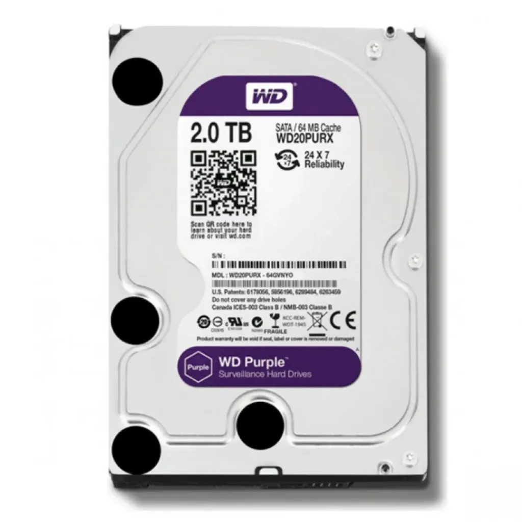 [WDD2TB] DISCO DURO 2TB MARCA WESTER DIGITAL PURPLE 3 AÑOS GARANTIA