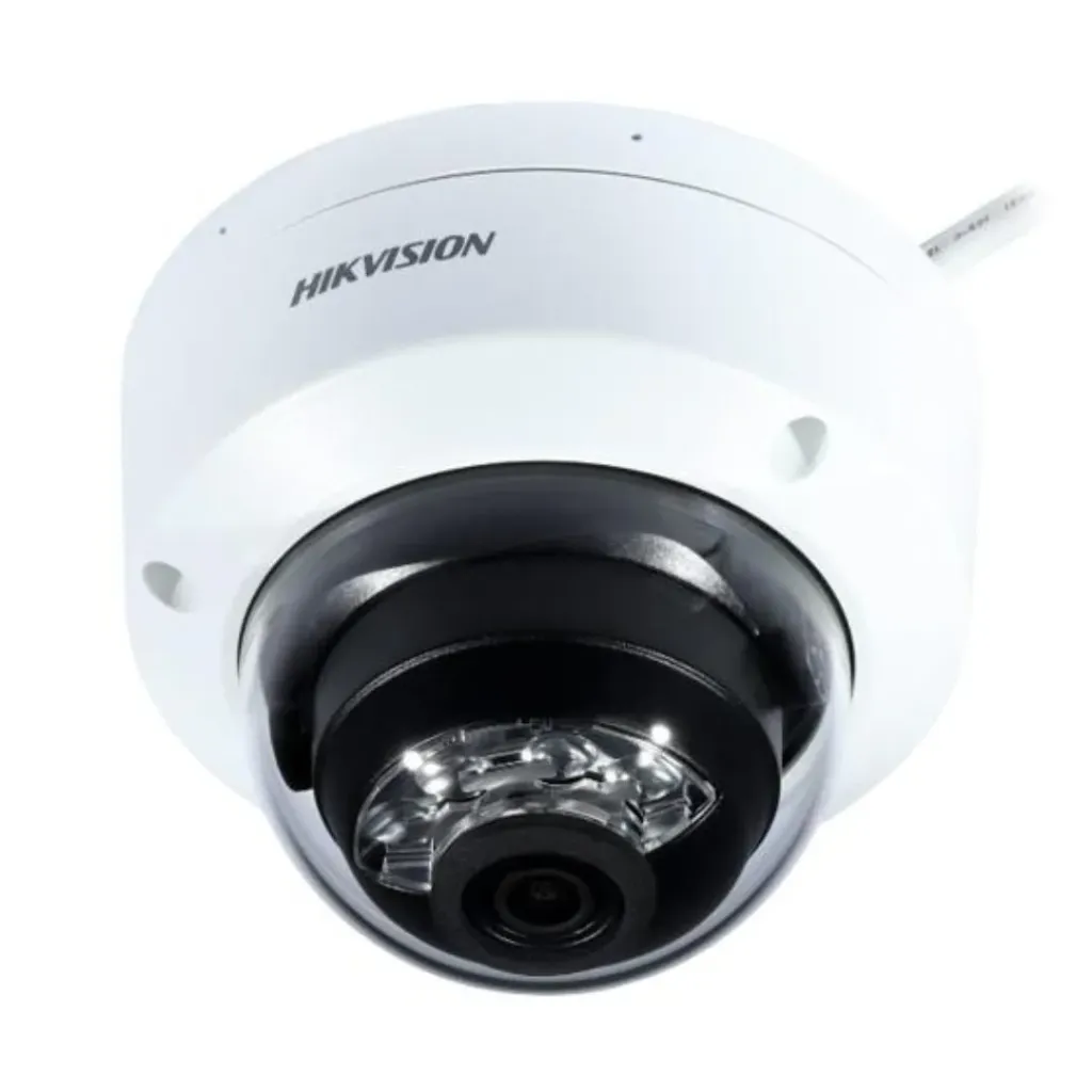 HIKVISION CAMARA IP DOMO HIBRIDA B/N - Color VU 4MP MICROFONO INCORPORADO 0,005 Lux DETECCION DE PERSONAS Y VEHÍCULOS H.265 +, 120dB WDR IR: 30 m, Luz blanca: 20 m IP67