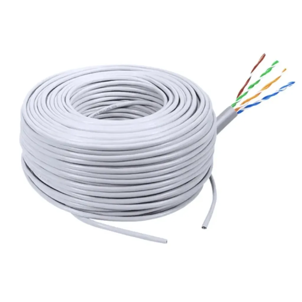 [TCUTPCAT5EBC] Cable UTP [TCUTPCAT5EBC] Cat 5E Int x 305mts BC 100% Cobre 25AWG 4P*2 Chaqueta Blanca / Caja PullUp
