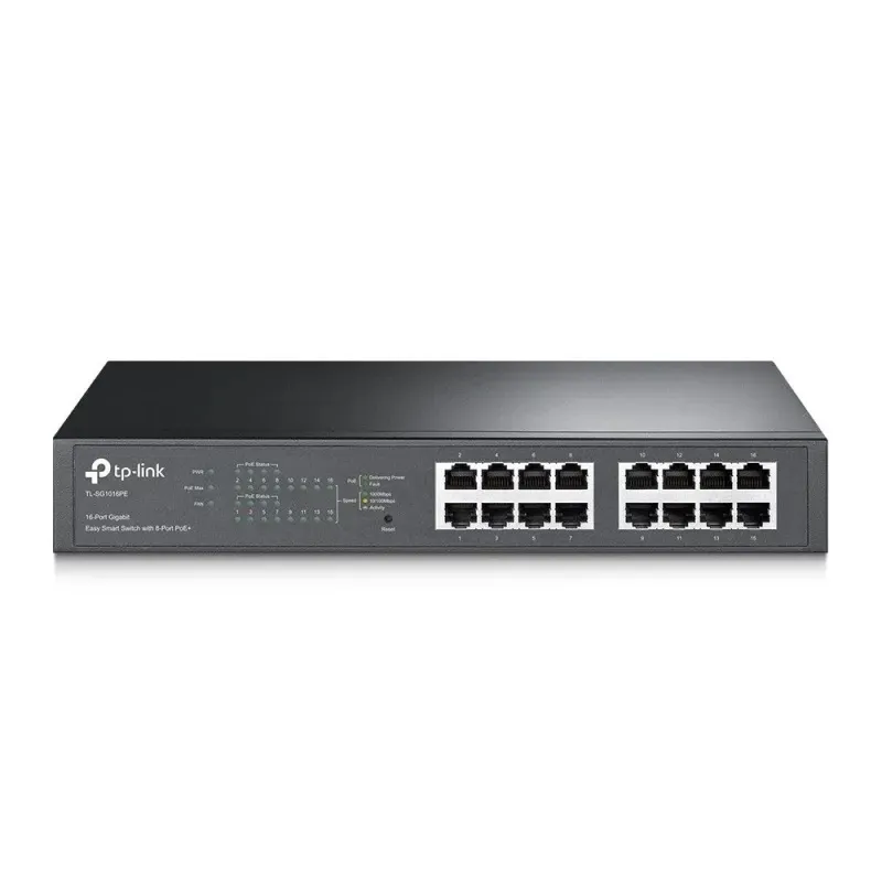 TP-LINK Switch Easy Smart de 16 Puertos Gigabit con 8 Puertos PoE+