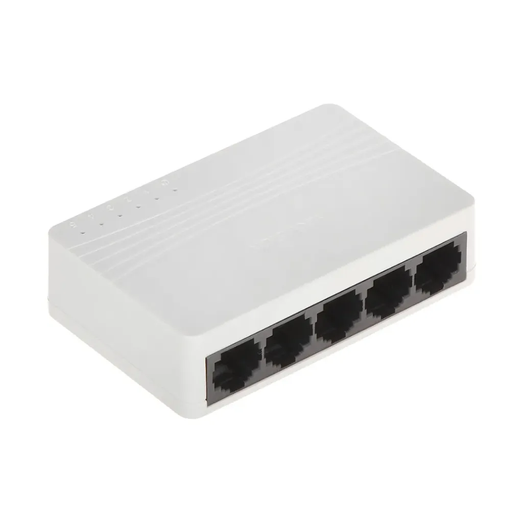 HIKVISION L2 RJ45  5GB PLASTICO 5 PUERTOS 10/100/1000 MBPS.