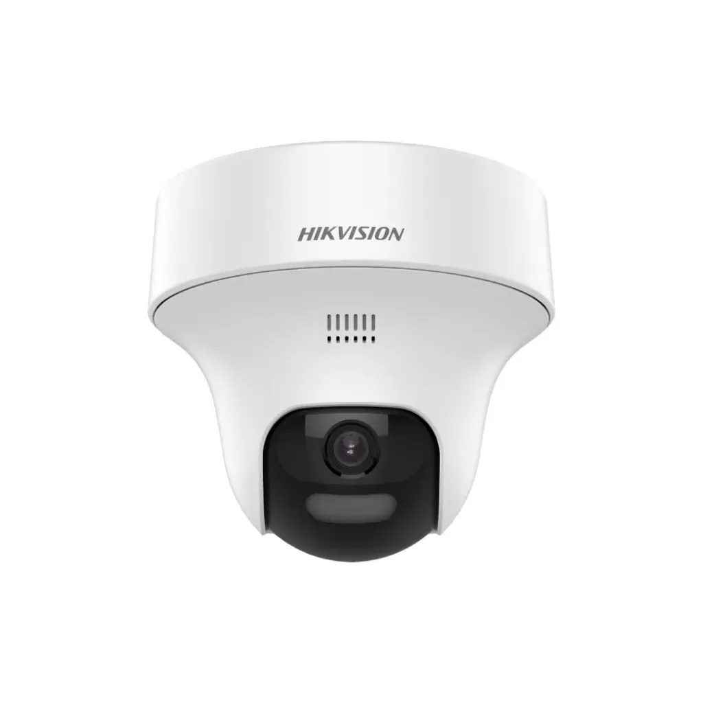 Hikvision Cámara Turbo DS-2CE70D0T-PTLXTS(2.8mm)(O-STD), Domo 2MP PT, Audio bidireccional y Sirena / Smart Hybrid Light.