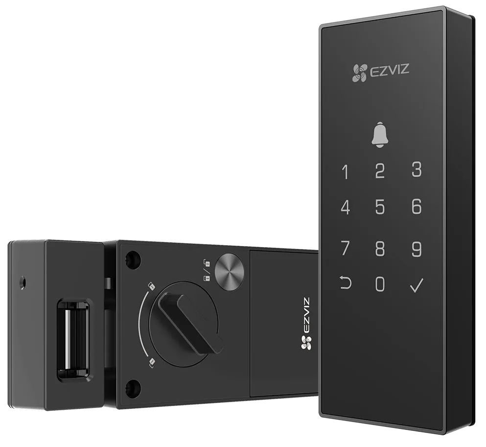 EZVIZ NUEVA CERRADURA DL05 EZVIZ 4 METODOS DE APERTURA CODIGOS, LLAVE MECANICA, APP EZVIZ Y BLUETOOTH , BLOQUEO AUTOMATICO, BLOQUEO ANTINIÑOS, ALARMA ANTIDOMPER, IP65 EXTERIOR