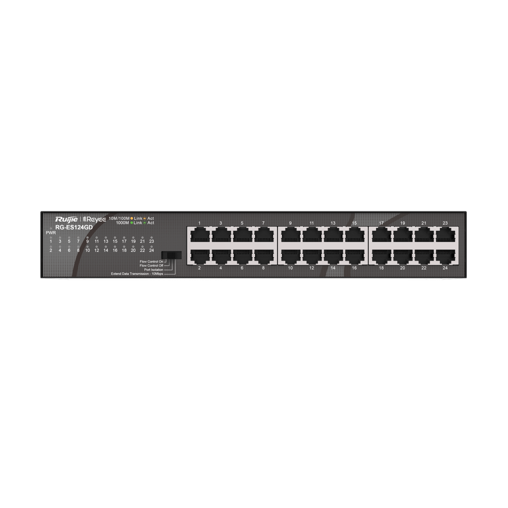 RUIJIE RG-ES124GD, Switch no Gestionable de 24 puertos con Velocidades de 10/100/1000 Mbps