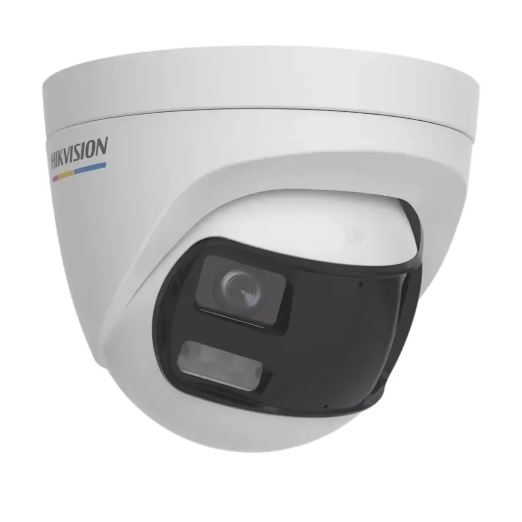[DS-2CE72KF3TP-DLS(180°)(O-STD)] Hikvision Cámara Turbo DS-2CE72KF3TP-DLS(180°)(O-STD), Torreta 3K, doble lente / ColorVu.