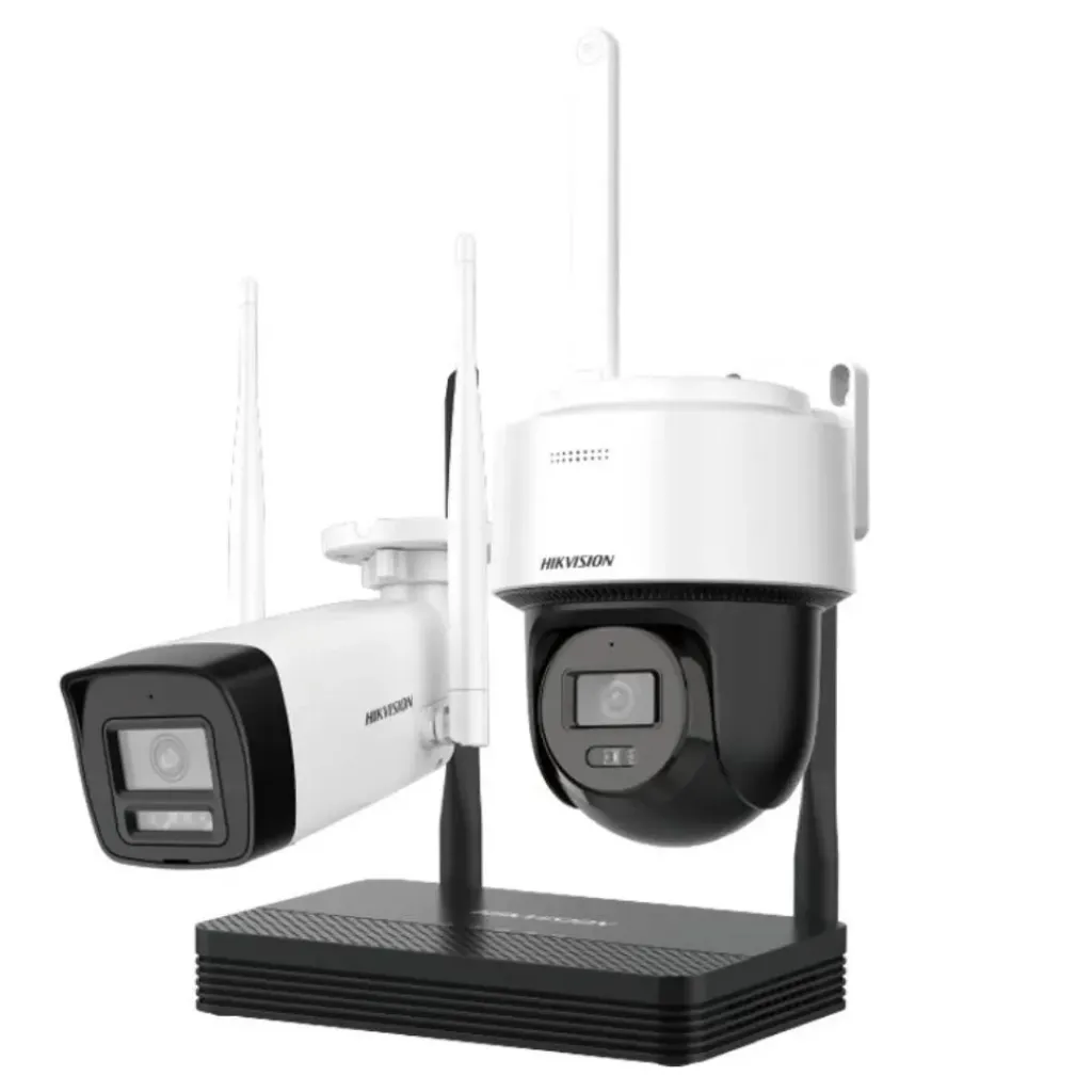 [DS-J142I(STD)/NKS422W03H] Hikvision KIT DS-J142I(STD)/NKS422W03H, Inalámbrico,1 Cámara Bala + 1 Cámara PTZ + NVS / 2MP (No Incluye SD).