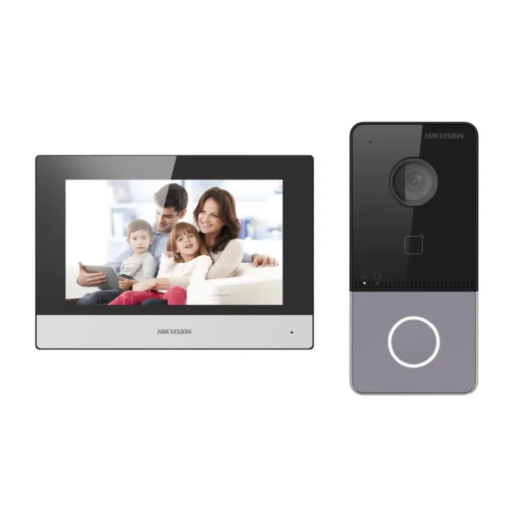 HIKVISION KIT IP VIDEOPORTERO INCLUYE ESTACION IP65 SOPORTA POE ESTANDAR