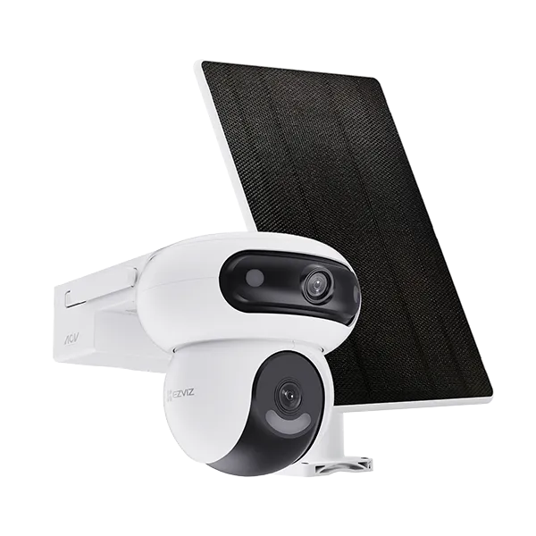 [CS-HB90/SP-R100(4MP+4MP)(AM-STD)(Kit)] EZVIZ Cámara Wi-Fi de doble lente con grabación durante todo el día + panel solar de 8 W