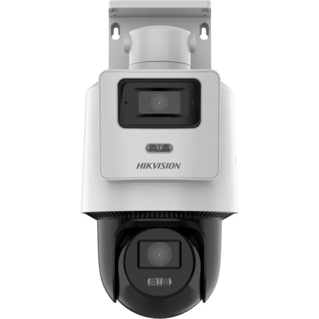Hikvision Cámara TandemVu DS-2SE2C400MWG-E/14(2.8/8mm)(OSTD), PT 4 MP+4 MP/Smart Hybrid Light /PoE/(IP66).