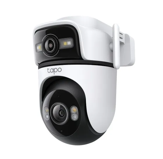 Cámara de seguridad TP-Link Tapo C545D exterior con doble lente panorámica e inclinación