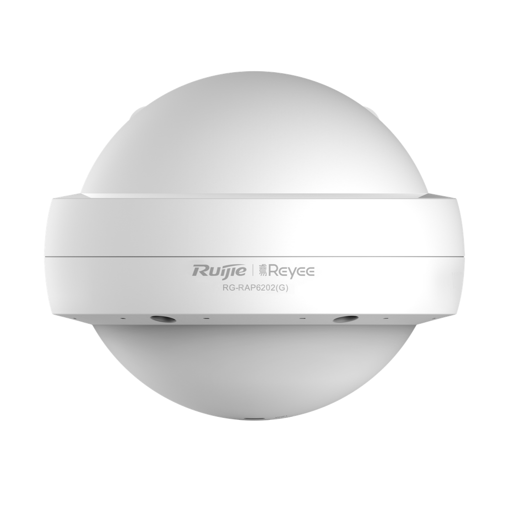 PUNTO DE ACCESO RUIJIE WI-FI 5 PARA EXTERIOR 360° IP 68 DOBLE BANDA 802.11AC WAVE2, 1267 MBPS 2 PUERTOS GE, HASTA 110 USUARIOS, COMPATIBLE CON REYEE MESH